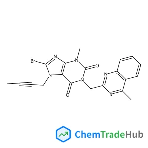 8-Bromo-7-(2-butyn-1-yl)-3-methyl-1-[(4-methyl-2-quinazolinyl)methyl]-3,7-dihydro-1H-purine-2,6-dione
