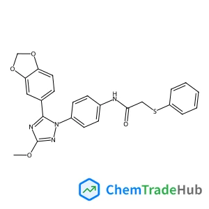 N-[4-[5-(1,3-Benzodioxol-5-yl)-3-methoxy-1H-1,2,4-triazol-1-yl]phenyl]-2-(phenylthio)acetamide