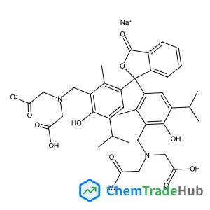 Sodium 2-[(Z)-(3-{[bis(carboxymethyl)amino]methyl}-4-hydroxy-5-isopropyl-2-methylphenyl)(3-{[bis(carboxymethyl)amino]methyl}-5-isopropyl-2-methyl-4-oxo-2,5-cyclohexadien-1-ylidene)methyl]benzoate