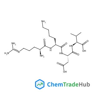 N~5~-(Diaminomethylene)-L-ornithyl-L-lysyl-L-alpha-aspartyl-L-valine structure