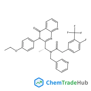 N-{(1R)-1-[3-(4-Ethoxyphenyl)-4-oxo-3,4-dihydropyrido[2,3-d]pyrimidin-2-yl]ethyl}-2-[4-fluoro-3-(trifluoromethyl)phenyl]-N-(3-pyridinylmethyl)acetamide