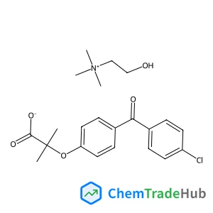2-Hydroxy-N,N,N-trimethylethanaminium 2-[4-(4-chlorobenzoyl)phenoxy]-2-methylpropanoate