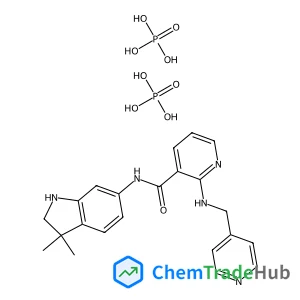 N-(3,3-Dimethyl-2,3-dihydro-1H-indol-6-yl)-2-[(4-pyridinylmethyl)amino]nicotinamide phosphate (1:2)
