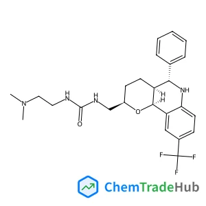 1-[2-(Dimethylamino)ethyl]-3-{[(2R,4aS,5R,10bS)-5-phenyl-9-(trifluoromethyl)-3,4,4a,5,6,10b-hexahydro-2H-pyrano[3,2-c]quinolin-2-yl]methyl}urea