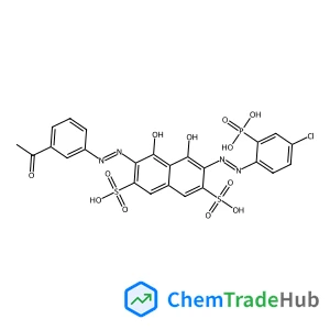 3-[(E)-(3-Acetylphenyl)diazenyl]-6-[(E)-(4-chloro-2-phosphonophenyl)diazenyl]-4,5-dihydroxy-2,7-naphthalenedisulfonic acid