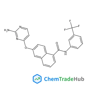 6-[(2-Amino-4-pyrimidinyl)oxy]-N-[3-(trifluoromethyl)phenyl]-1-naphthamide
