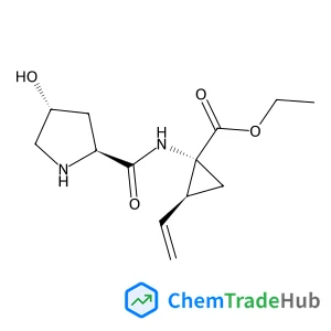 Ethyl (1R,2S)-1-{[(4R)-4-hydroxy-L-prolyl]amino}-2-vinylcyclopropanecarboxylate
