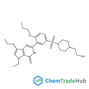 5-Ethyl-2-(5-{[4-(2-hydroxyethyl)-1-piperazinyl]sulfonyl}-2-propoxyphenyl)-7-propyl-1,5-dihydro-4H-pyrrolo[3,2-d]pyrimidin-4-one