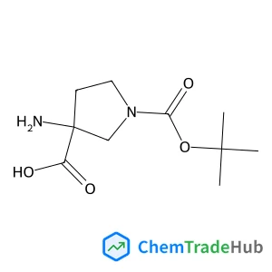 3-Amino-1-{[(2-methyl-2-propanyl)oxy]carbonyl}-3-pyrrolidinecarboxylic acid