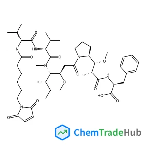N-[6-(2,5-Dioxo-2,5-dihydro-1H-pyrrol-1-yl)hexanoyl]-N-methyl-L-valyl-N-[(3R,4S,5S)-1-{(2S)-2-[(1R,2R)-3-{[(1S)-1-carboxy-2-phenylethyl]amino}-1-methoxy-2-methyl-3-oxopropyl]-1-pyrrolidinyl}-3-methoxy
-5-methyl-1-oxo-4-heptanyl]-N-methyl-L-valinamide