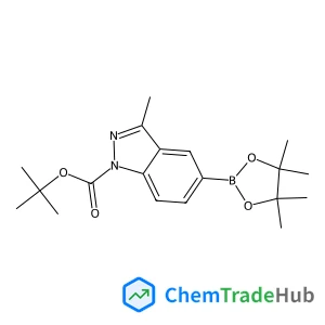 2-Methyl-2-propanyl 3-methyl-5-(4,4,5,5-tetramethyl-1,3,2-dioxaborolan-2-yl)-1H-indazole-1-carboxylate