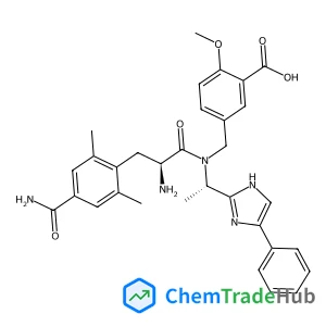 5-({(4-Carbamoyl-2,6-dimethyl-L-phenylalanyl)[(1S)-1-(4-phenyl-1H-imidazol-2-yl)ethyl]amino}methyl)-2-methoxybenzoic acid