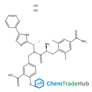 5-({(4-Carbamoyl-2,6-dimethyl-L-phenylalanyl)[(1S)-1-(4-phenyl-1H-imidazol-2-yl)ethyl]amino}methyl)-2-methoxybenzoic acid dihydrochloride