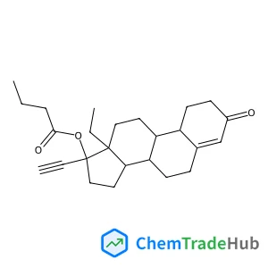 13-ethyl-17alpha-hydroxy-18,19-dinorpregn-4-en-20-yn-3-one butyrate