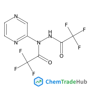 2,2,2-trifluoro-N-(pyrazin-2-yl)-N'-(2,2,2-trifluoroacetyl)acetohydrazide