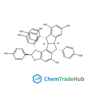 (1R,2R,6R,6aR,11R,11aR)-1-(3,5-Dihydroxyphenyl)-2,6,11-tris(4-hydroxyphenyl)-1,2,6,6a,11,11a-hexahydroindeno[1',2':2,3]indeno[5,4-b]furan-5,8,10-triol