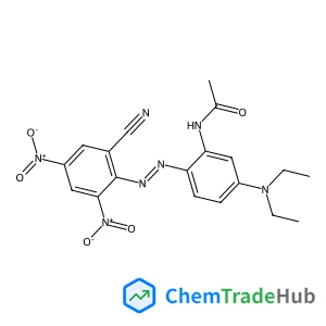 N-{2-[(E)-(2-Cyano-4,6-dinitrophenyl)diazenyl]-5-(diethylamino)phenyl}acetamide