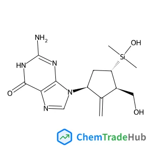 2-Amino-9-[(1S,3R,4S)-4-[hydroxy(dimethyl)silyl]-3-(hydroxymethyl)-2-methylenecyclopentyl]-1,9-dihydro-6H-purin-6-one