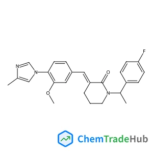 (E)-1-[(1S)-1-(4-Fluorophenyl)ethyl]-3-[3-methoxy-4-(4-methyl-1H-imidazol-1-YL)benzylidene]piperidin-2-one