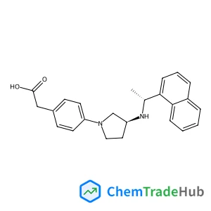 {4-[(3S)-3-{[(1R)-1-(1-Naphthyl)ethyl]amino}-1-pyrrolidinyl]phenyl}acetic acid