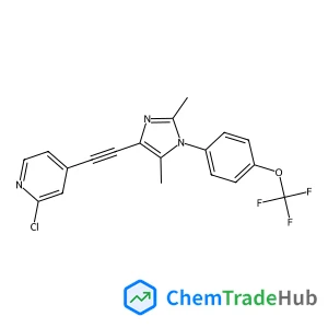2-Chloro-4-({2,5-dimethyl-1-[4-(trifluoromethoxy)phenyl]-1H-imidazol-4-yl}ethynyl)pyridine