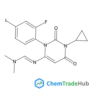 N'-[1-Cyclopropyl-3-(2-fluoro-4-iodophenyl)-2,6-dioxo-1,2,3,6-tetrahydro-4-pyrimidinyl]-N,N-dimethylimidoformamide