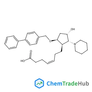 (4Z)-7-[(1R,2R,3S,5S)-5-(4-Biphenylylmethoxy)-3-hydroxy-2-(1-piperidinyl)cyclopentyl]-4-heptenoic acid