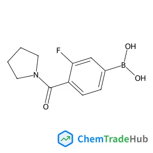 [3-Fluoro-4-(1-pyrrolidinylcarbonyl)phenyl]boronic acid structure