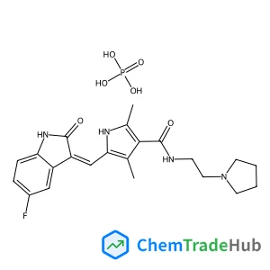 5-[(Z)-(5-Fluoro-2-oxo-1,2-dihydro-3H-indol-3-ylidene)methyl]-2,4-dimethyl-N-[2-(1-pyrrolidinyl)ethyl]-1H-pyrrole-3-carboxamide phosphate (1:1)