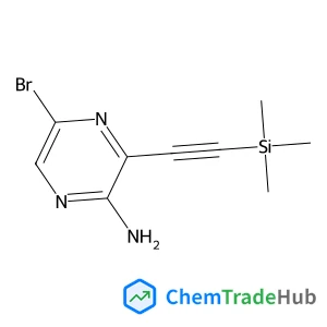 5-bromo-3-(2-trimethylsilylethynyl)pyrazin-2-amine