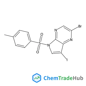 2-Bromo-7-iodo-5-[(4-methylphenyl)sulfonyl]-5H-pyrrolo[2,3-b]pyrazine