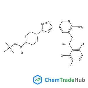 tert-butyl 4-[4-[6-amino-5-[(1R)-1-(2,6-dichloro-3-fluoro-phenyl)ethoxy]-3-pyridyl]pyrazol-1-yl]piperidine-1-carboxylate
