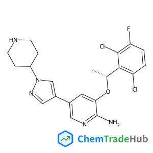 3-[(1R)-1-(2,6-Dichloro-3-fluorophenyl)ethoxy]-5-[1-(4-piperidinyl)-1H-pyrazol-4-yl]-2-pyridinamine