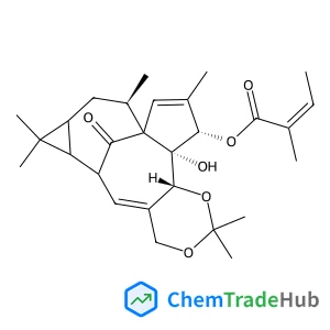 (4S,5S,6R,18R)-5-Hydroxy-3,8,8,15,15,18-hexamethyl-19-oxo-7,9-dioxapentacyclo[11.5.1.0~1,5~.0~6,11~.0~14,16~]nonadeca-2,11-dien-4-yl (2Z)-2-methyl-2-butenoate