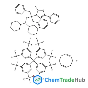 ((4R,5R)-(+)-O-[1-BENZYL-1-(5-METHYL-2-PHENYL-4,5-DIHYDROOXAZOL-4-YL)-2-PHENYLETHYL] (DICYCLOHEXYLPHOSPHINITE)(1,5-COD)IRIDIUM(I) TETRAKIS(3,5-BIS(TRIFLUOROMETHYL)PHENYLBORATE, MIN. 97% (R,R)-[COD]IR[CY2PTHREPHOX]
