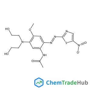 N-{5-[Bis(2-hydroxyethyl)amino]-4-methoxy-2-[(E)-(5-nitro-1,3-thiazol-2-yl)diazenyl]phenyl}acetamide