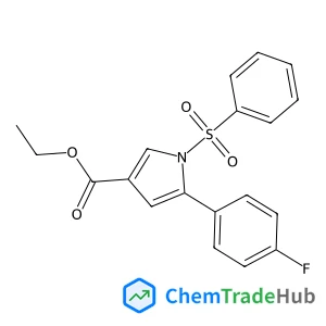 1-BENZENESULFONYL-5-(4-FLUORO-PHENYL)-1H-PYRROLE-3-CARBOXYLIC ACID ETHYL ESTER
