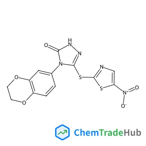 4-(2,3-Dihydrobenzo[b][1,4]dioxin-6-yl)-3-((5-nitrothiazol-2-yl)thio)-1H-1,2,4-triazol-5(4H)-one