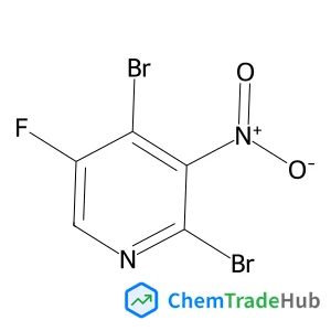 2,4-Dibromo-5-fluoro-3-nitropyridine structure