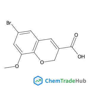 6-bromo-8-methoxy-2H-chromene-3-carboxylic acid structure 6-bromo-8-methoxy-2H-chromene-3-carboxylic acid structure