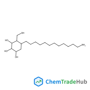 N-(12-Aminododecyl)-1-deoxynojirimycin structure