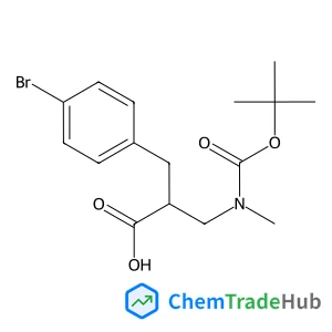 2-(4-Bromobenzyl)-3-(methyl{[(2-methyl-2-propanyl)oxy]carbonyl}amino)propanoic acid