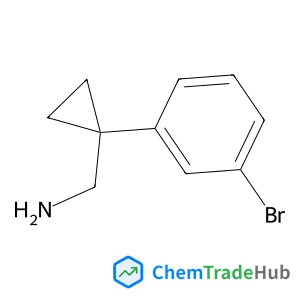(1-(3-Bromophenyl)cyclopropyl)methanamine structure
