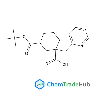 1-{[(2-Methyl-2-propanyl)oxy]carbonyl}-3-(2-pyridinylmethyl)-3-piperidinecarboxylic acid