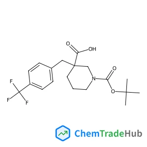 1-[(Tert-butyl)oxycarbonyl]-3-[4-(trifluoromethyl)benzyl]piperidine-3-carboxylic acid