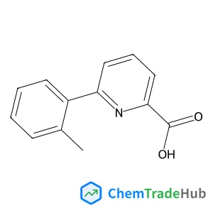 6-(2-Methylphenyl)-2-pyridinecarboxylic acid structure