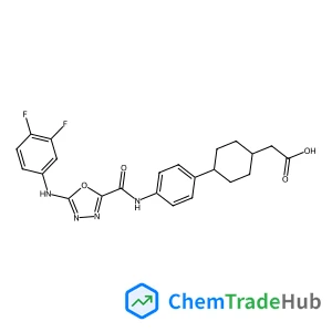 Trans-4-[4-[[[5-[(3,4-difluorophenyl)amino]-1,3,4-oxadiazol-2-yl]carbonyl]amino]phenyl]cyclohexaneacetic acid