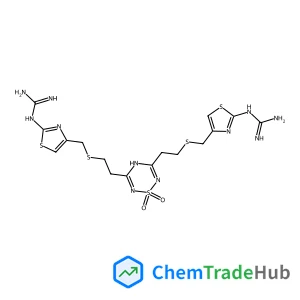 1,1'-[(1,1-Dioxido-4H-1,2,4,6-thiatriazine-3,5-diyl)bis(2,1-ethanediylsulfanediylmethylene-1,3-thiazole-4,2-diyl)]diguanidine