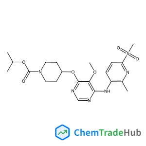 Isopropyl 4-((5-methoxy-6-((2-methyl-6-(methylsulfonyl)pyridin-3-yl)amino)pyrimidin-4-yl)oxy)piperidine-1-carboxylate