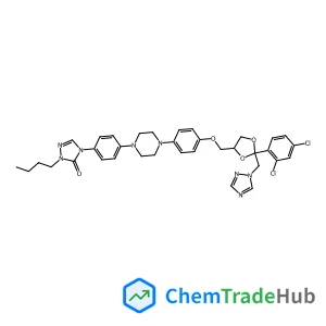 2-Butyl-4-{4-[4-(4-{[(2R,4S)-2-(2,4-dichlorophenyl)-2-(1H-1,2,4-triazol-1-ylmethyl)-1,3-dioxolan-4-yl]methoxy}phenyl)-1-piperazinyl]phenyl}-2,4-dihydro-3H-1,2,4-triazol-3-one